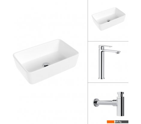  - Умывальники Lauter 21674A + Moon 21СK81691C с сифоном 21635CH (хром) - 21674A + Moon 21СK81691C с сифоном 21635CH (хром)