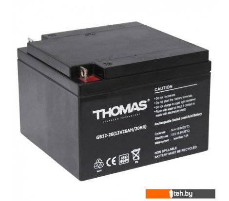  - Аккумуляторы для ИБП Thomas GB 12-26 Ah 12V26Ah - GB 12-26 Ah 12V26Ah
