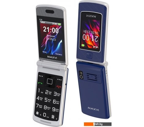  - Мобильные телефоны Maxvi E28 (синий) - E28 (синий)