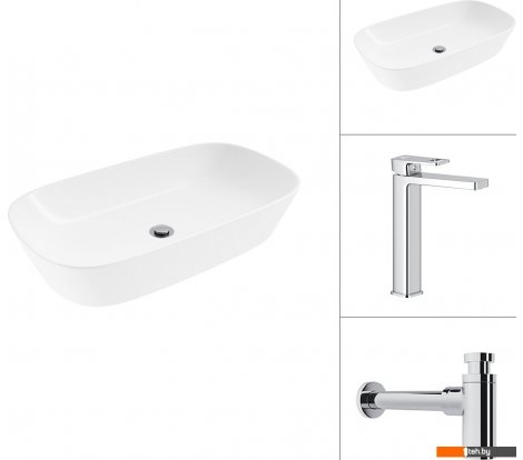  - Умывальники Lauter 21393-70 + Cascade 21СК0655C + сифон 21635CH (хром) - 21393-70 + Cascade 21СК0655C + сифон 21635CH (хром)