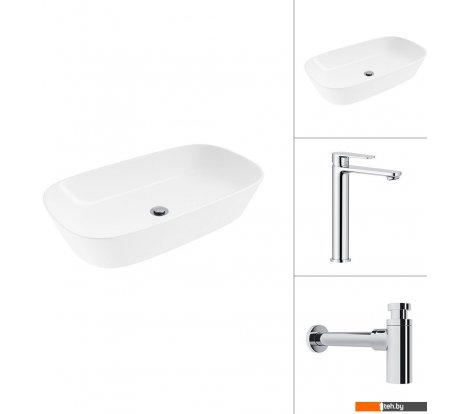  - Умывальники Lauter 21393-70 + Moon 21СK81691C с сифоном 21635CH (хром) - 21393-70 + Moon 21СK81691C с сифоном 21635CH (хром)