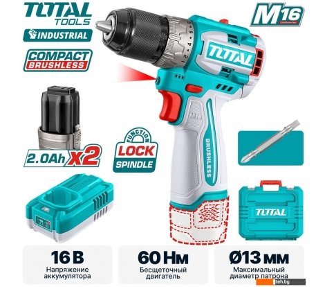  - Шуруповерты, гайковерты, электроотвертки Total TDLI16682 (с 2-мя АКБ, кейс) - TDLI16682 (с 2-мя АКБ, кейс)