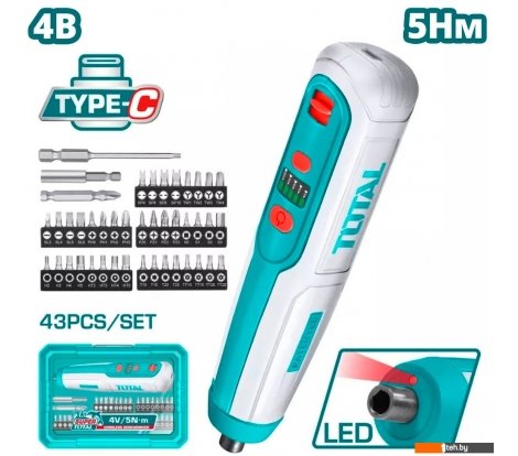  - Шуруповерты, гайковерты, электроотвертки Total TSDLI04062 (с АКБ, кейс) - TSDLI04062 (с АКБ, кейс)