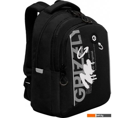  - Рюкзаки Grizzly RB-452-3f (черный/белый) - RB-452-3f (черный/белый)