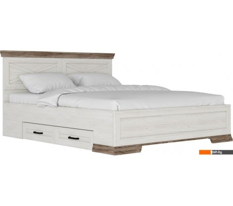  - Кровати Black Red White Marselle LOZ160х200_S М (ясень снежный/дуб сонома темный/ясень снежный) - Marselle LOZ160х200_S М (ясень снежный/дуб сонома темный/ясень снежный)