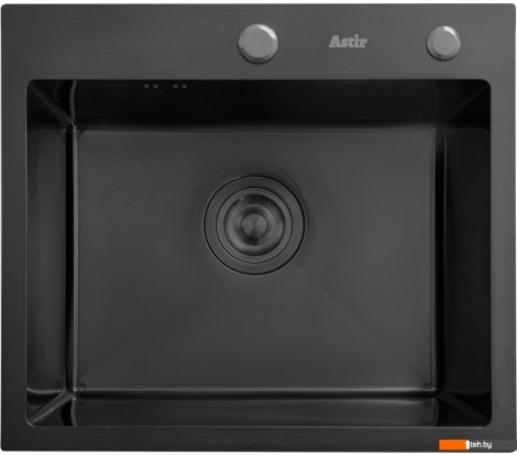  - Кухонные мойки Astir PVD Black 50x44B (с сифоном, дозатором и коландером) - PVD Black 50x44B (с сифоном, дозатором и коландером)