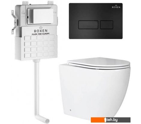  - Унитазы Roxen Antares в комплекте с инсталляцией Attach 5 в 1 967019 (кнопка: черный матовый) - Antares в комплекте с инсталляцией Attach 5 в 1 967019 (кнопка: черный матовый)