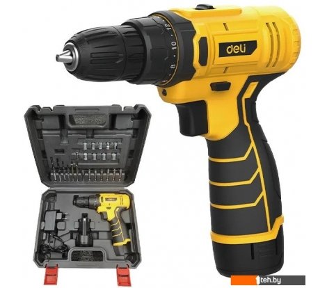  - Шуруповерты, гайковерты, электроотвертки Deli EDL-DZ12-6A2 (с 1-им АКБ, кейс) - EDL-DZ12-6A2 (с 1-им АКБ, кейс)