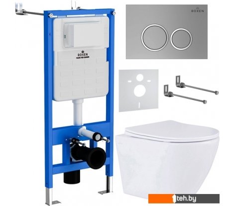  - Унитазы Roxen Antares One Rimless 6 в 1 StounFix Dual Fresh 524734 (кнопка: матовая) - Antares One Rimless 6 в 1 StounFix Dual Fresh 524734 (кнопка: матовая)