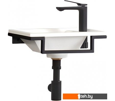  - Умывальники Belux Мини-1 HR1240 (черный, с каркасом, сифоном, донным клапаном) - Мини-1 HR1240 (черный, с каркасом, сифоном, донным клапаном)