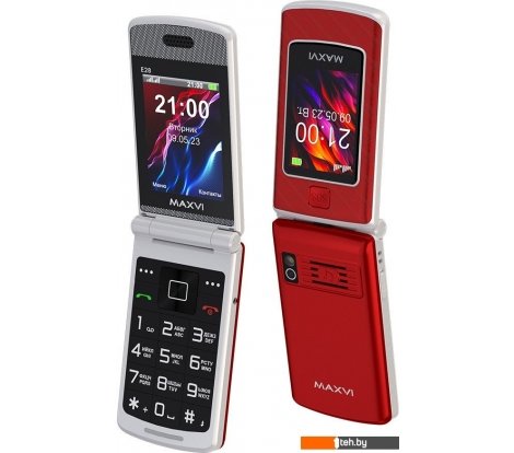  - Мобильные телефоны Maxvi E28 (красный) - E28 (красный)
