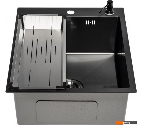  - Кухонные мойки Saniteco 5060 PVD (с сифоном, дозатором и коландером) - 5060 PVD (с сифоном, дозатором и коландером)