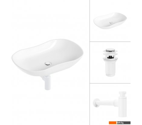  - Умывальники Lauter 21570 + клапан 21190W + сифон 21635W (белый матовый) - 21570 + клапан 21190W + сифон 21635W (белый матовый)