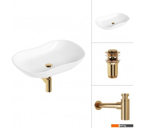  - Умывальники Lauter 21570 + клапан 21190G + сифон 21635G (золото) - 21570 + клапан 21190G + сифон 21635G (золото)