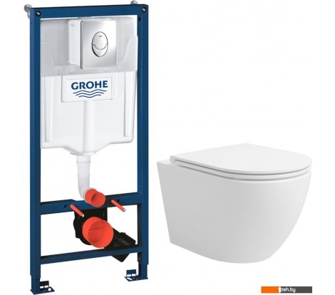  - Унитазы Lauter Vortex 2110830 + GROHE Rapid SL 38721001 с кнопкой (овальная, хром) - Vortex 2110830 + GROHE Rapid SL 38721001 с кнопкой (овальная, хром)