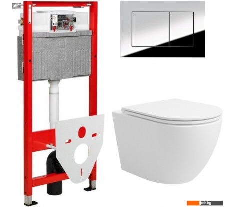  - Унитазы Lauter Vortex 2110830 + TECE Kit 9400412 с кнопкой (хром) - Vortex 2110830 + TECE Kit 9400412 с кнопкой (хром)