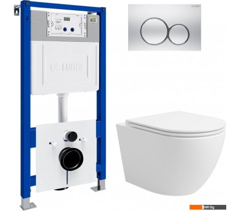  - Унитазы Lauter Vortex 2110830 с кнопкой 219703E (круглая, сатин) - Vortex 2110830 с кнопкой 219703E (круглая, сатин)