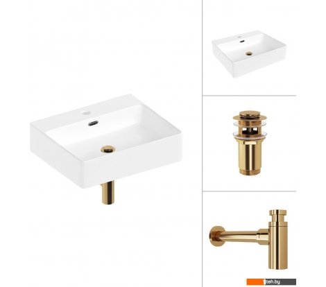  - Умывальники Lauter 21478 + клапан 21190G + сифон 21635G (золото) - 21478 + клапан 21190G + сифон 21635G (золото)