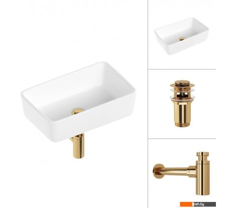  - Умывальники Lauter 21674A + клапан 21190G + сифон 21635G (золото) - 21674A + клапан 21190G + сифон 21635G (золото)