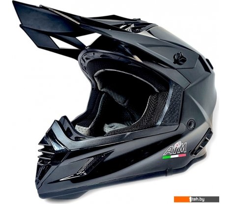  - Мотошлемы AIM RH855 Fiber Glass RH855-001-M (M, черный глянец) - RH855 Fiber Glass RH855-001-M (M, черный глянец)