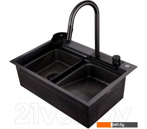  - Кухонные мойки Abber Wasser Kreis AF2194B (черный матовый) - Wasser Kreis AF2194B (черный матовый)