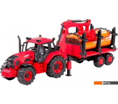  - Игрушечный транспорт Полесье Belarus с лесовозом и манипулятором 96494 - Belarus с лесовозом и манипулятором 96494
