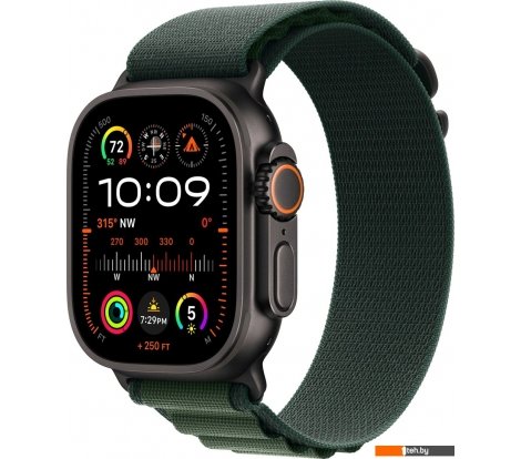  - Умные часы и браслеты Apple Watch Ultra 2 LTE 49 мм (титановый корпус, черный/темно-зеленый, ремешок из полиэстера S) - Watch Ultra 2 LTE 49 мм (титановый корпус, черный/темно-зеленый, ремешок из полиэстера S)