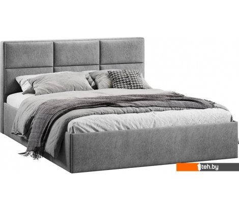  - Кровати Трия Стелла Тип 1 160x200 (микровелюр Wellmart Silver) - Стелла Тип 1 160x200 (микровелюр Wellmart Silver)