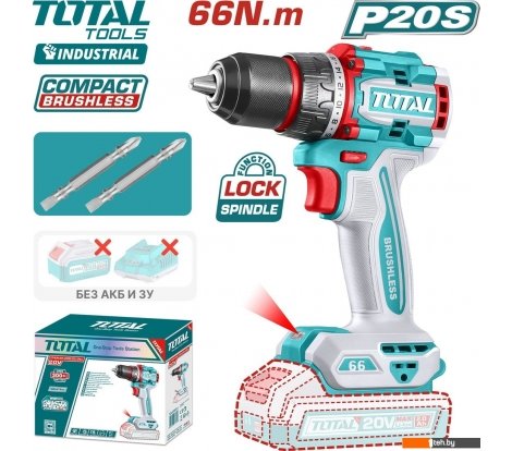  - Шуруповерты, гайковерты, электроотвертки Total TDLI206681 (без АКБ) - TDLI206681 (без АКБ)