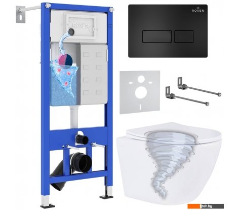  - Унитазы Roxen Antares Tornado в комплекте с инсталляцией StounFix Dual Fresh 6 в 1 968313 (кнопка: черный матовый) - Antares Tornado в комплекте с инсталляцией StounFix Dual Fresh 6 в 1 968313 (кнопка: черный матовый)
