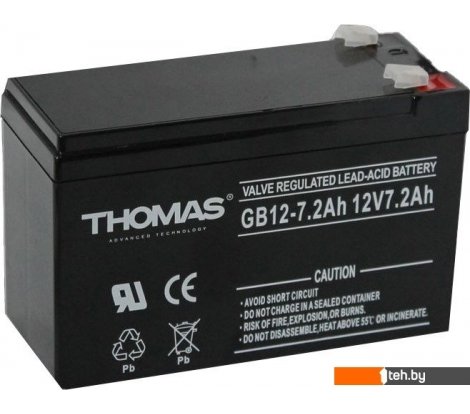  - Аккумуляторы для ИБП Thomas GB 12-7.2 12V 7.2Ah - GB 12-7.2 12V 7.2Ah
