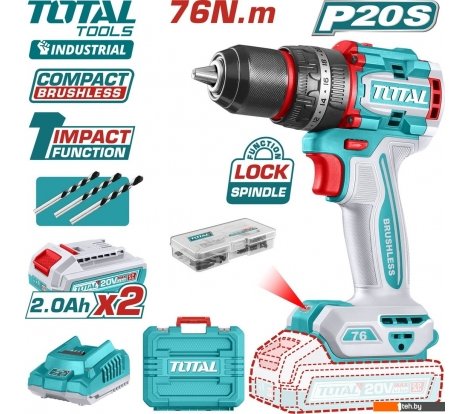  - Шуруповерты, гайковерты, электроотвертки Total TIDLI20768 (с 2-мя АКБ, кейс) - TIDLI20768 (с 2-мя АКБ, кейс)