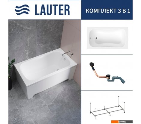  - Ванны Lauter Sophia 130 21205130 (с каркасом и сифоном 21Y11021 матовый черный) - Sophia 130 21205130 (с каркасом и сифоном 21Y11021 матовый черный)