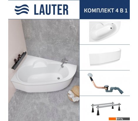  - Ванны Lauter Valencia 150x100 2102150L (с ножками, лицевым экраном и сифоном 21Y11020 хром) - Valencia 150x100 2102150L (с ножками, лицевым экраном и сифоном 21Y11020 хром)