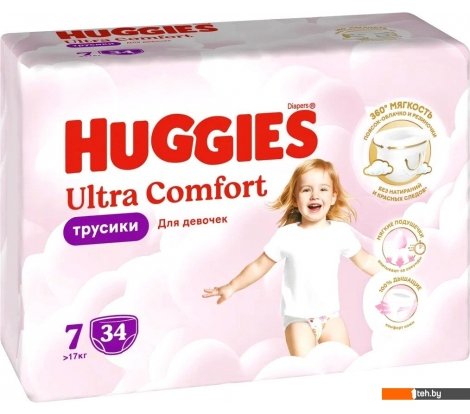  - Детские подгузники Huggies Ultra Comfort Mega 7 Girl (34 шт) - Ultra Comfort Mega 7 Girl (34 шт)