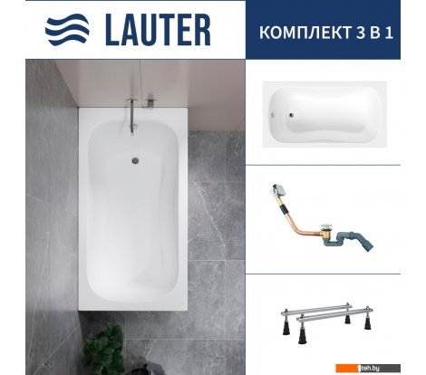  - Ванны Lauter Sophia 130 21205130 (с ножками и сифоном 21Y11010 хром) - Sophia 130 21205130 (с ножками и сифоном 21Y11010 хром)