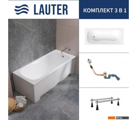  - Ванны Lauter Sophia 160 21205160 (с ножками и сифоном 21Y11010 хром) - Sophia 160 21205160 (с ножками и сифоном 21Y11010 хром)