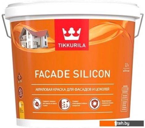  - Краски и эмали Tikkurila Facade Silicon VVA Фасадная 9 л (глубокоматовый) - Facade Silicon VVA Фасадная 9 л (глубокоматовый)