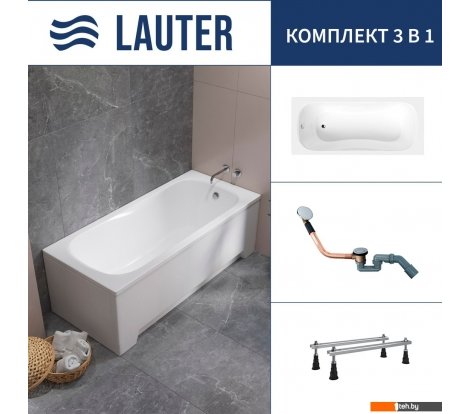  - Ванны Lauter Sophia 150 21205150 (с ножками и сифоном 21Y11020 хром) - Sophia 150 21205150 (с ножками и сифоном 21Y11020 хром)