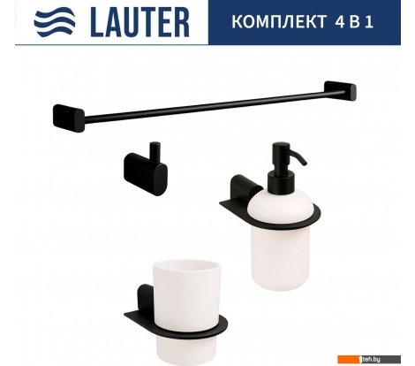  - Аксессуары для ванной и туалета Lauter 21SH2062 + 21SH42092 + 21SH2092 + 21SH42012 (Matt Black, 4 предмета) - 21SH2062 + 21SH42092 + 21SH2092 + 21SH42012 (Matt Black, 4 предмета)