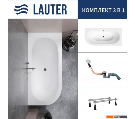  - Ванны Lauter Bliss 150 P 21201052P (с ножками и сифоном 21Y11020 хром) - Bliss 150 P 21201052P (с ножками и сифоном 21Y11020 хром)