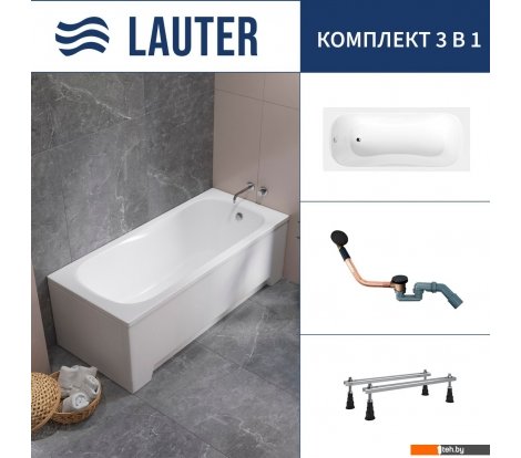  - Ванны Lauter Sophia 170 21205170 (с ножками и сифоном 21Y11021 матовый черный) - Sophia 170 21205170 (с ножками и сифоном 21Y11021 матовый черный)