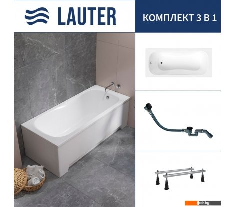  - Ванны Lauter Sophia 170 21205170 (с ножками и сифоном 21Y32001 матовый черный) - Sophia 170 21205170 (с ножками и сифоном 21Y32001 матовый черный)