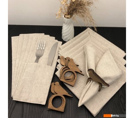  - Предметы сервировки ОМурМебель Птичка (6шт, серый) - Птичка (6шт, серый)