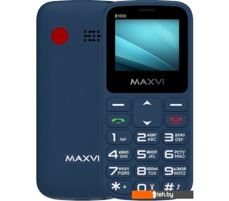  - Мобильные телефоны Maxvi B100i (синий) - B100i (синий)