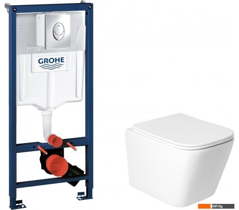  - Унитазы Saniteco KW-9004WS + GROHE Rapid SL 38721001 - KW-9004WS + GROHE Rapid SL 38721001