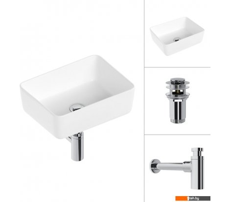  - Умывальники Lauter 21674B + клапан 21190CH + сифон 21635CH (хром) - 21674B + клапан 21190CH + сифон 21635CH (хром)