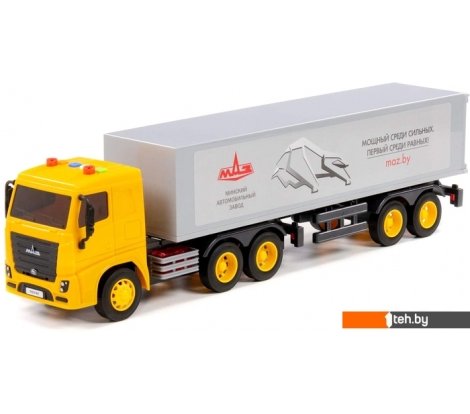  - Игрушечный транспорт Полесье МАЗ автомобиль-тягач с полуприцепом инерционный 94124 - МАЗ автомобиль-тягач с полуприцепом инерционный 94124