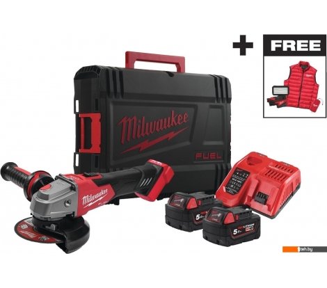 - Угловые шлифмашины (болгарки) Milwaukee FSAG125XBMC-502X 4933499453 (с 2-мя АКБ, кейс) - FSAG125XBMC-502X 4933499453 (с 2-мя АКБ, кейс)