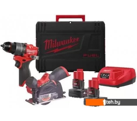  - Наборы электроинструментов Milwaukee M12 FPP2G2-402X 4933480592 (шуруповерт, циркулярная пила, 2 АКБ, кейс) - M12 FPP2G2-402X 4933480592 (шуруповерт, циркулярная пила, 2 АКБ, кейс)